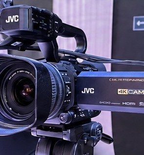 Câmera JVC 4K utilizada na transmissão